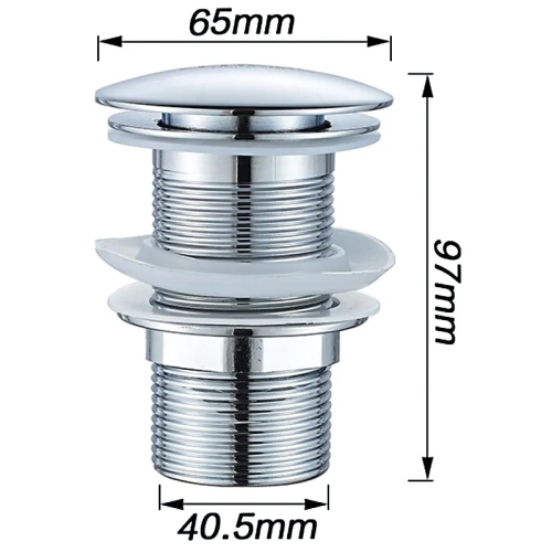 Донный клапан без перелива Ledeme L65 хром фото 2