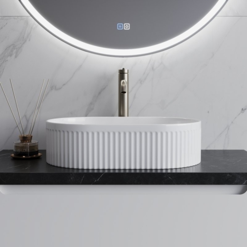 Раковина накладная Belbagno BB1497 490х310х130 мм, белая фото 3