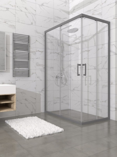 Душевое ограждение Triton Фикс-Графит 120*80, 120*90 прозрачное стекло фото 5