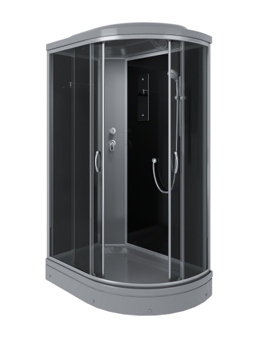 Душевая кабина ERLIT 120*80 ER3512PL-C2-RUS_Gray левая, низкий поддон
