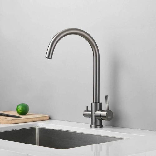 Смеситель с подключением фильтра для кухни Haiba HB43828-3 графит фото 3