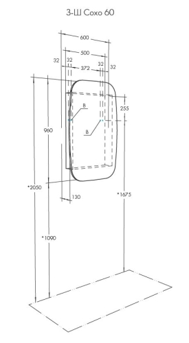 Зеркальный шкаф Акватон Сохо 60 графит фото 4