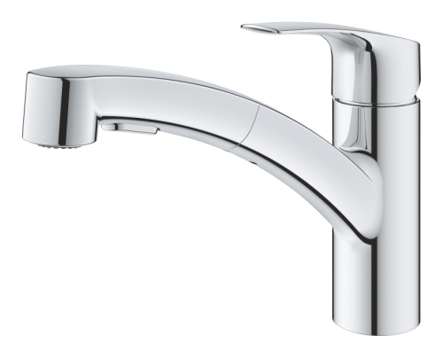 Смеситель для кухни GROHE Eurosmart с вытяжным душем, хром (30305001) фото 4