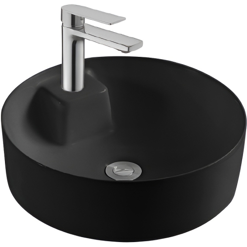 Раковина накладная Aquatek Европа AQ5212-MB 40,5*40,5*14 черный матовый фото 2