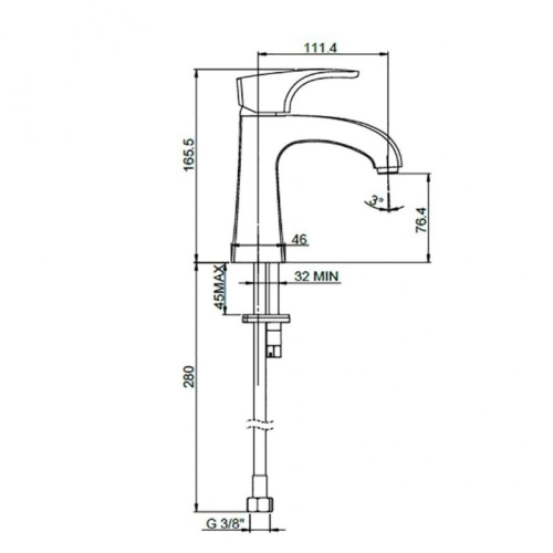 Смеситель для раковины Paini Angel ANCR205LMKM хром фото 3