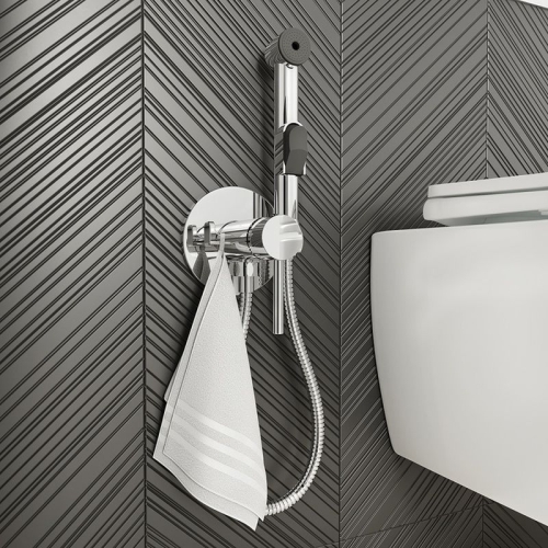 Смеситель Iddis Axes скрытого монтажа с гигиеническим душем хром фото 3