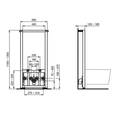 Инсталляция для биде Ideal Standard PROSYS фото 3
