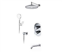 Встроенный смеситель для ванны на 3 положения Wasserkraft A174819 (душевой комплект) хром