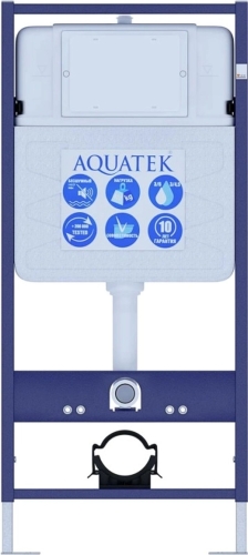 Инсталляция SET AQUATEK АМАДЕО 4в1  кнопка белая, хром, черная фото 5