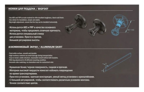 Поддон искусственный камень WeltWasser WW TR TRS 100*80, 120*80, 120*90, 140*90 белый + ножки + панель + сифон фото 9