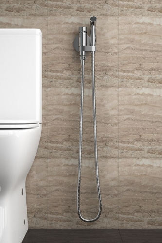 Смеситель с гигиеническим душем Bravat Eler хром фото 4