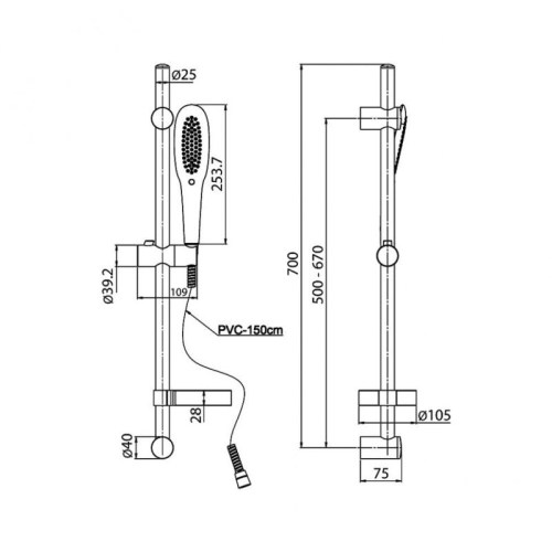  Душевой гарнитур Paini Parma 50CR124/P16 фото 3