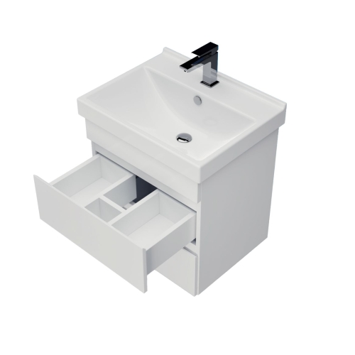 Тумба с раковиной Mirsant Next 50/2, 60/2, 80/2 подвесная фото 3
