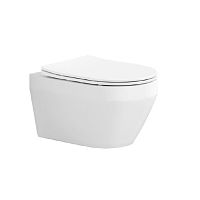 Унитаз подвесной безободковый Aquatek Лея AQ1199T-00 сиденье с м/л, смыв Торнадо