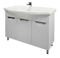 Тумба с умывальником Мирсант Камилла 100/3 напольная белая