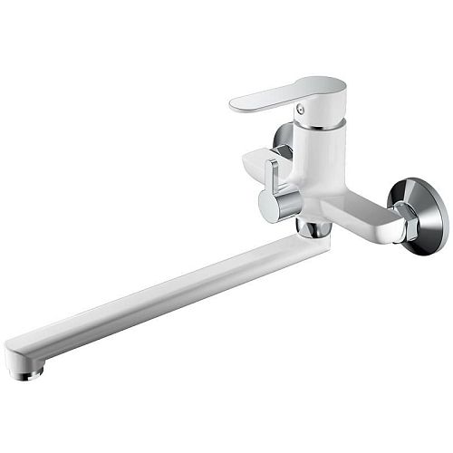 Смеситель для ванны Haiba HB22557-8 хром-белый