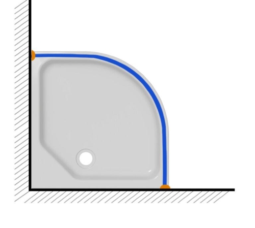 Карниз полукруглый Triton 80*80, 90*90, 100*100 фото 3
