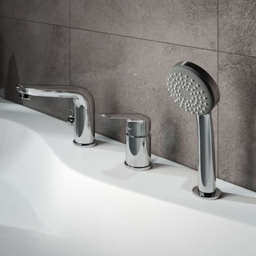 Смеситель на борт ванны 3 отв Iddis Torr хром фото 2