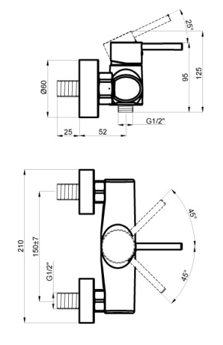 Смеситель для душа Azario Tasco AZ-15160631 хром фото 2