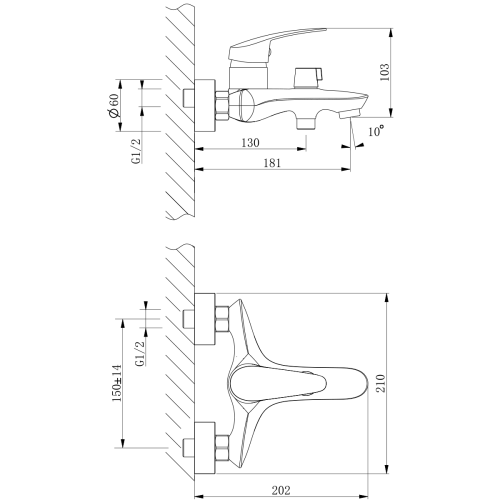 Смеситель для ванны Lemark Linara LM0414C хром фото 2