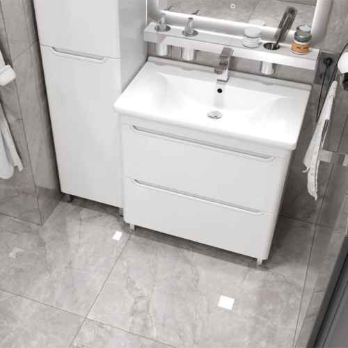 Пенал напольный Мирсант Сити 40 белый фото 4