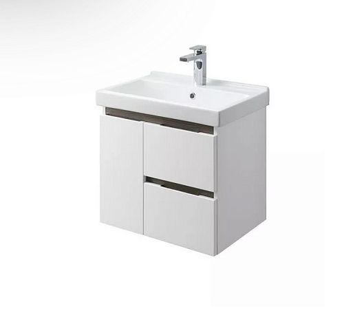 Тумба с умывальником Aquaton Рене 60, 80 Белый Глянцевый/Грецкий Орех