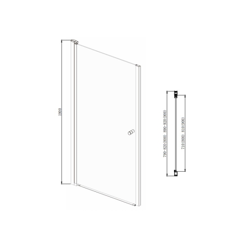 Душевая дверь Azario Alberta 80, 90 фото 2