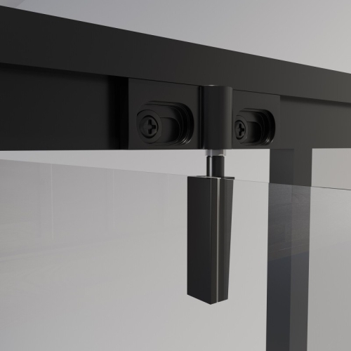 Душевое ограждение Niagara Нова/Nova NG-0220-08ВLACK 120*80, дверь распашная, стекло с рисунком фото 4