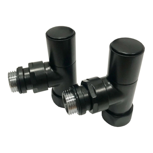 Вентиль запорный угловой г/ш 3/4х1/2 черный матовый фото 3