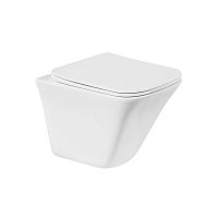 Унитаз подвесной Belbagno MARMI безободковый белый сиденье с микролифтом