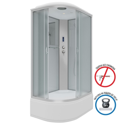 Душевая кабина Niagara Классик NG-2310-14RP 120*80*215 высокий поддон(40см),стекло матовое