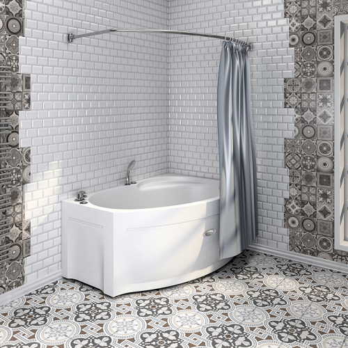 Карниз для шторки на ванну Vannesa Монти хром