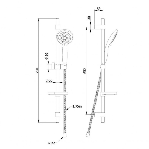 Комплект душевой Swedbe Calypso 5011 фото 2 Комплект душевой Swedbe Calypso 5011 фото 2