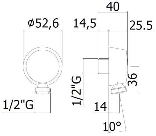 Штуцер с держателем Cezares CZR-AI5 белый матовый фото 2