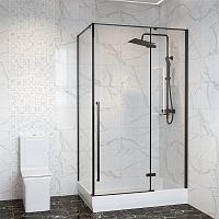 Душевое ограждение Mirsant Vog Black 120*90 без поддона