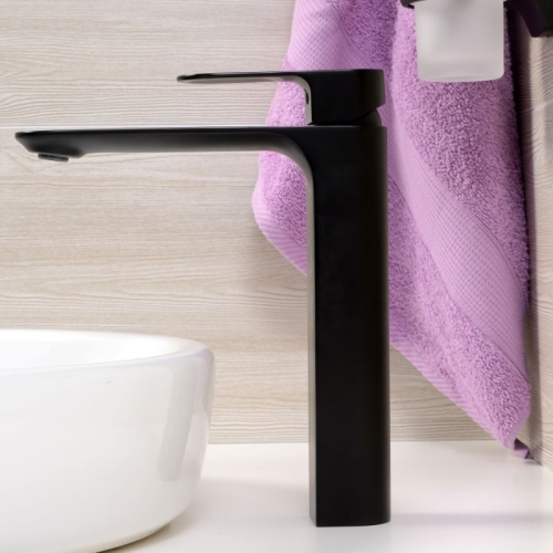 Смеситель для умывальника Wasserkraft Elbe 7403H чёрный фото 4