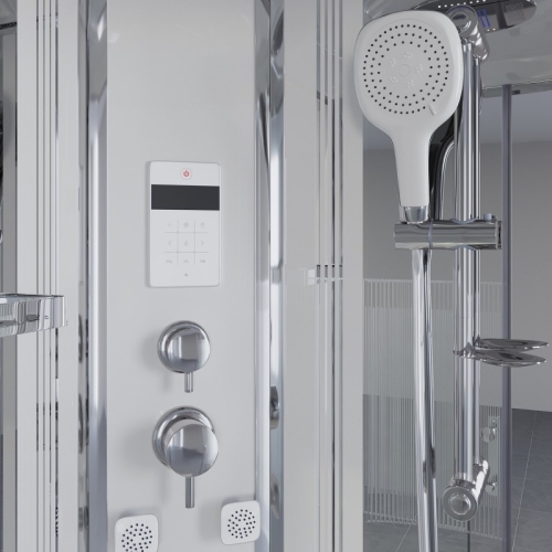 Душевая кабина Niagara Ультра NG-701-01 90*90*220 низкий поддон(16см),стекло прозрачное с рисунком фото 3