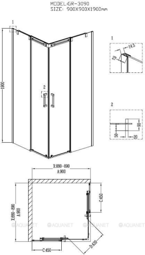 Душевое ограждение Grossman Галакси/Galaxy GR-3090(3100) 90*90, 100*100 фото 3 Душевое ограждение Grossman Галакси/Galaxy GR-3090(3100) 90*90, 100*100 фото 3
