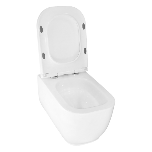 Унитаз подвесной безободковый Azario Riano AZ-2808E, смыв Торнадо фото 3