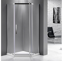 Душевое ограждение Mirsant Smart Pentagon без поддона 90*90, 100*100