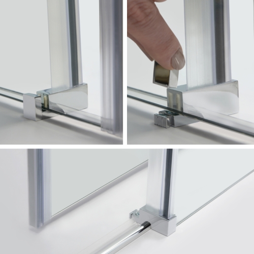 Душевая дверь Wasserkraft Dinkel 58R 120, 130, 140 стекло прозрачное фото 6