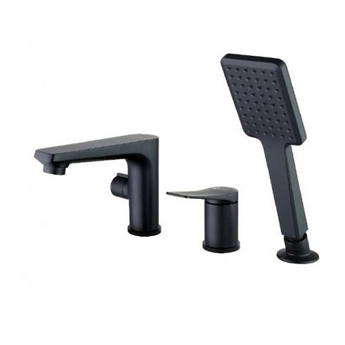 Смеситель на борт ванны 3 отв Lemark Bronx – LM3745BL черный