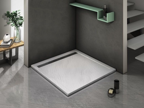 Поддон исскуственный камень WeltWasser TRS Stone-WT 80*80, 90*90, 100*100 + сифон + ножки + панель фото 2