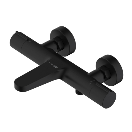 Смеситель для ванны термостатический Wasserkraft Elbe 7411 Thermo черный матовый фото 2