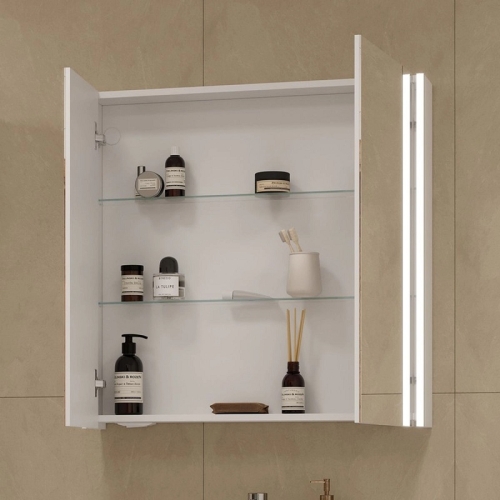 Зеркало-шкаф Volna Prime 60, 80 с подсветкой фото 2