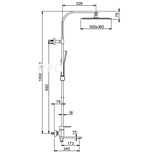 Душевая система со смесителем Gappo G2483-8 белый/хром фото 2