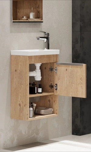 Тумба с раковиной Aquaton Хоуп 40, 80, 100 Орех фото 7