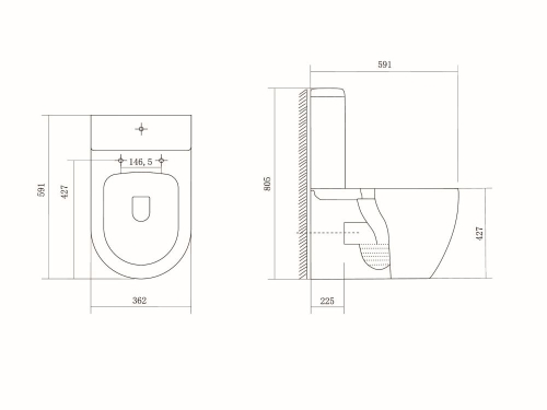 Унитаз напольный безободковый Aquatek ОБЕРОН AQ1273S-00 сиденье с микролифтом фото 2