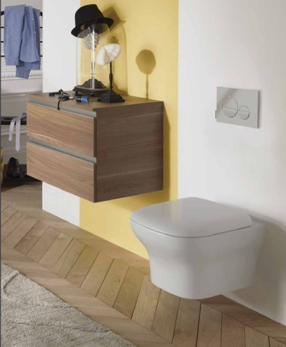 Унитаз подвесной безободковый Jacob Delafon Vox EDM102-00, сидение микролифт E20142-00 фото 5