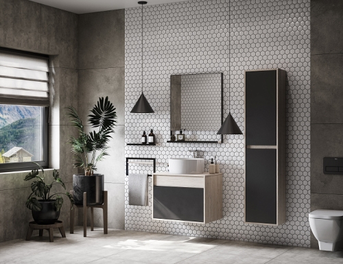 Зеркало Aquaton Лофт Урбан 65, 80, 100 Дуб Орегон фото 4